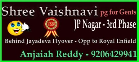 Shree vaishnavi Paying Guest in JP nagar Bangalore